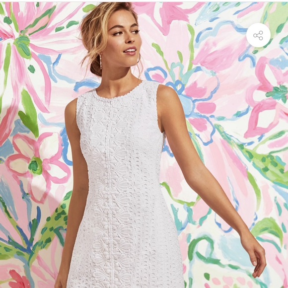 White lace shift dress, lily Pulitzer - Picture 2 of 3